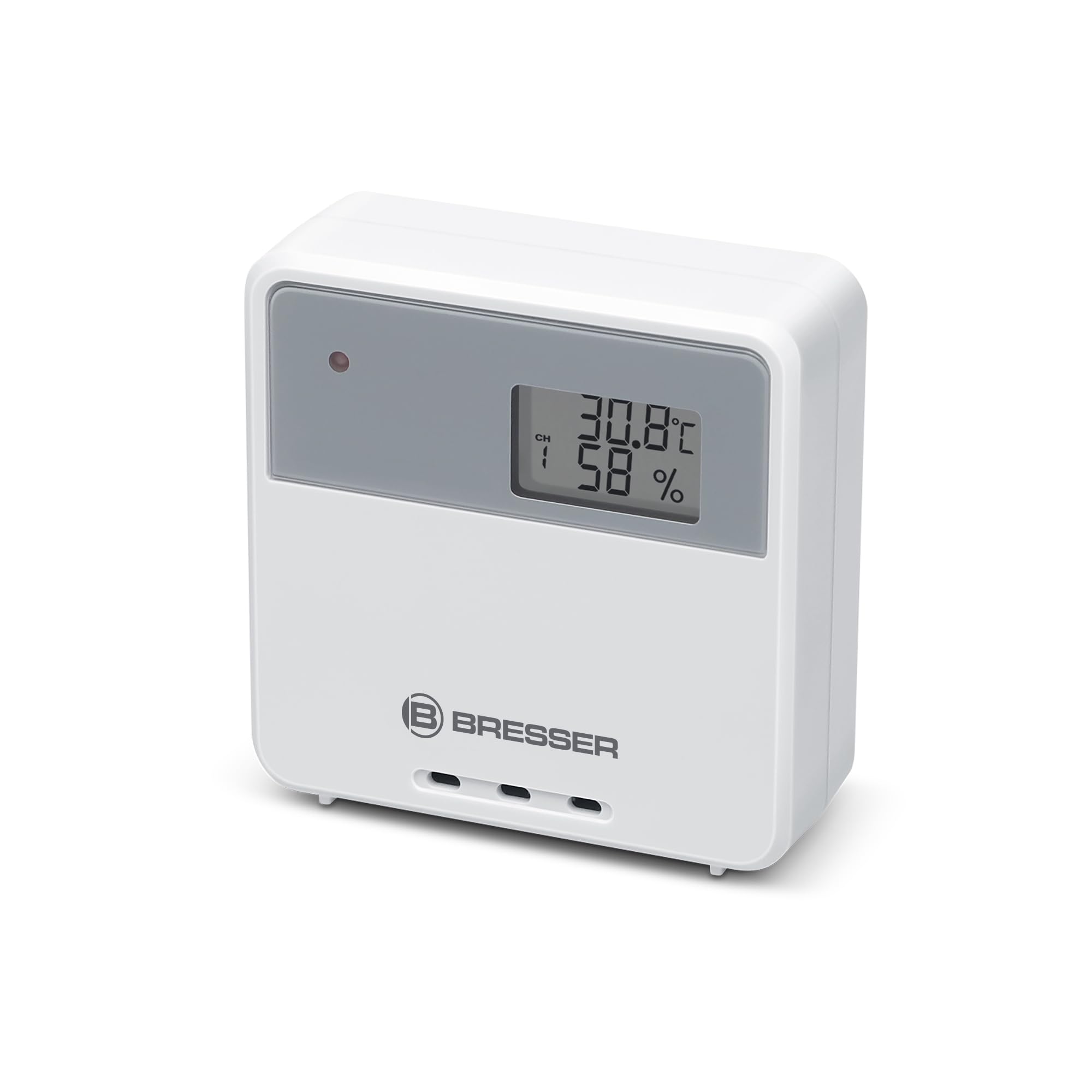 Bresser Funkwetterstation mit Farbwechsel, 256 Displayfarben, Wettervorhersage, Thermo-Hygrosensor, Frostwarnung, DCF-Uhrzeit, für Zuhause und Büro