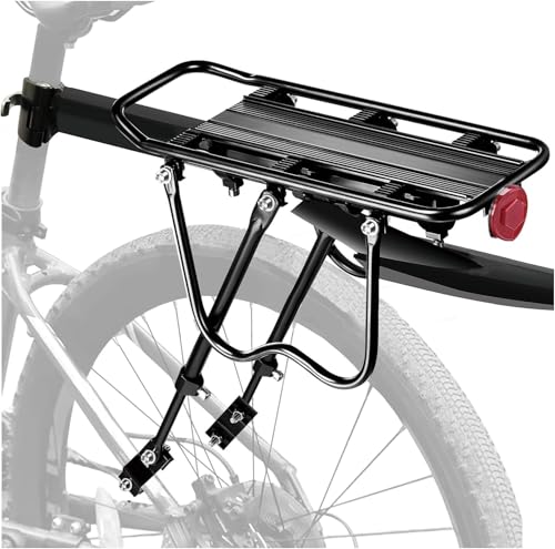 Mountain Bike Pannier Rack, Adjustable Bicycle Pannier Rack, Quick Installation MTB Pannier Rack with Max. Load 100 kg for 24