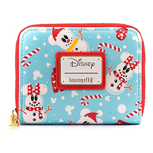 Loungefly Disney Mickey Minnie Snowman Zip Around Wallet2