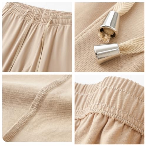 Men's Pajama Bottoms Shorts with Pockets Elastic Drawstring Workout Running Lounge Pants4