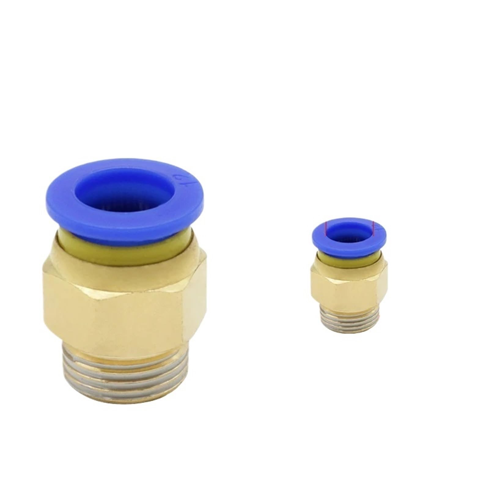 Conector neumático de aire PC10-04 macho recto de 10mm a rosca de 1/2 para compresor