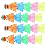 CATELL 20 Piezas Volantes de Bádminton, Coloridos Plástico Bádminton Balls Duraderos Volantes Badminton para Exteriores Interiores Familias Principiantes Profesionales