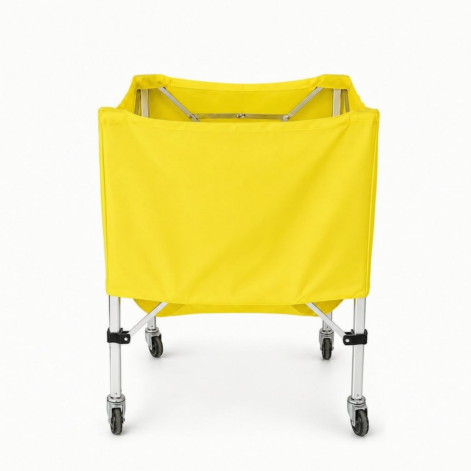 Carrello Porta Palline da Tennis Portatile Carrello Porta Palline da Tennis con Borsa Trasporto Resistente Raccoglipalle per Palestre, Giallo