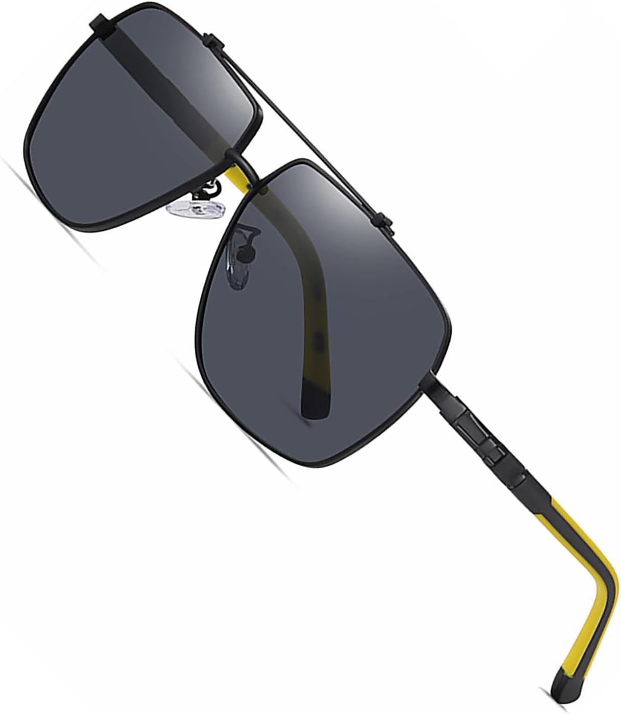 Polarized Square Sunglasses for Men Trendy UV400 Fashion SunGlasses Aviator Sunglasses for Driving Fishing