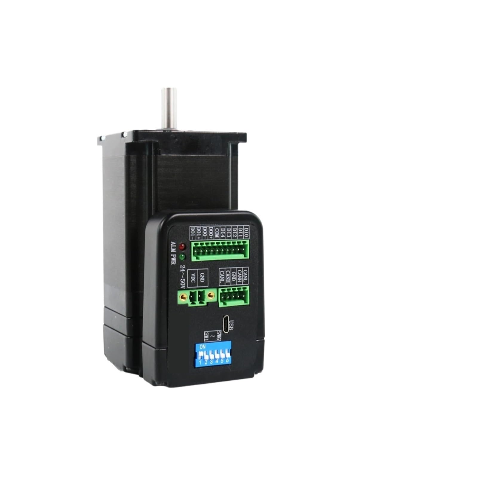 EKFBQBGW 36V 4A 1000PPR 2Phase 3/3.5/4N.m Nema24 Stepper electronic starter Integrated Controller Closed Loop Integrated Stepper Motors Driver(Nema24 3Nm 8mm,CANopen Model)