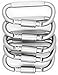 Large Carabiner Clip 3 Inch D-Ring Locking Carabiners - 5 Pack Durable Aluminum Keychain Buckle, Strong & Light Spring Snap Screw Gate Hooks Quick Draw Links For Outdoor Camping Hiking Fishing (5pcs)