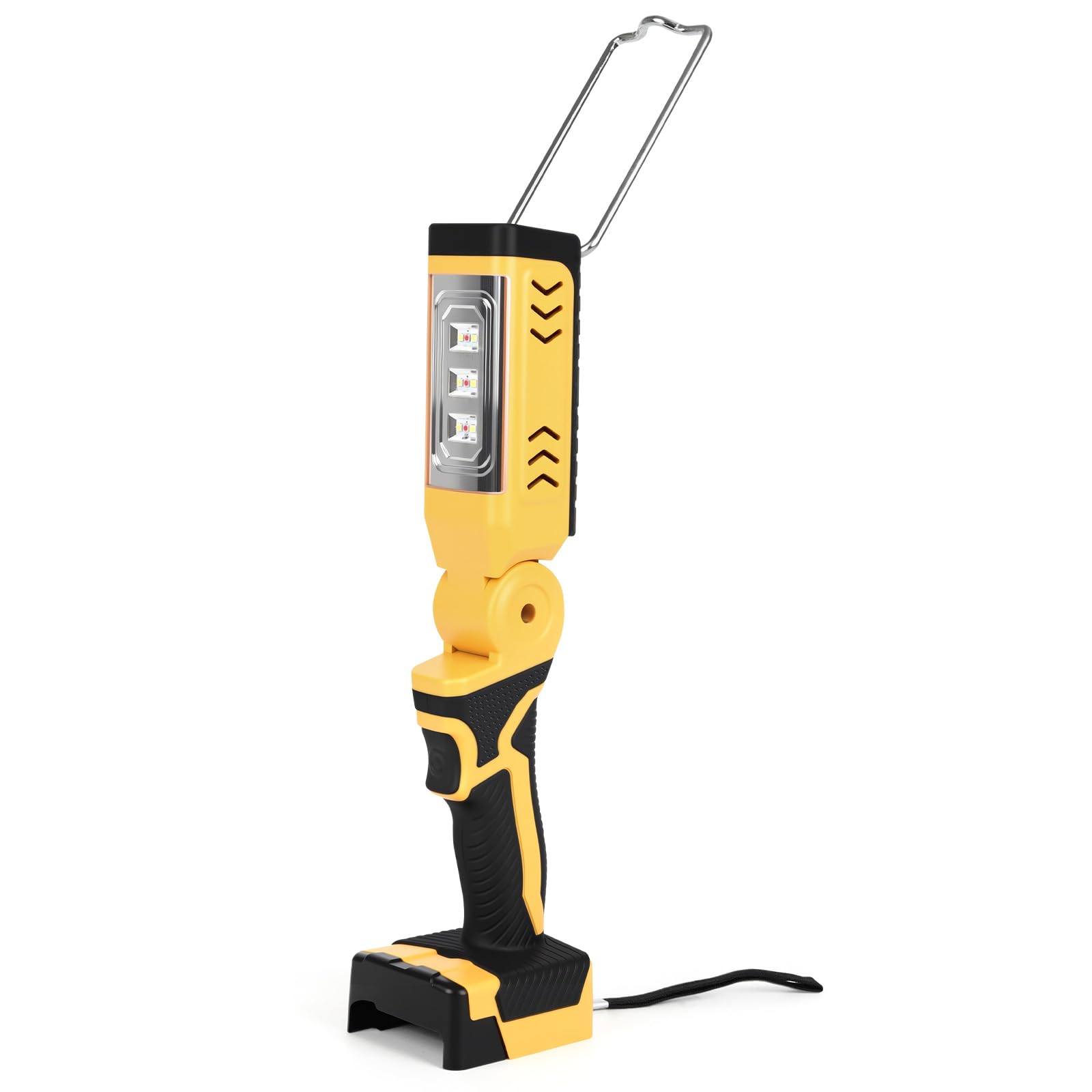 【18W・6500K】Cordless LED Work Light Compatible with Dewalt 20v Battery, Portable Flashlight Lamp SOS Mode Strobe Light with USB Charging for Outdoor