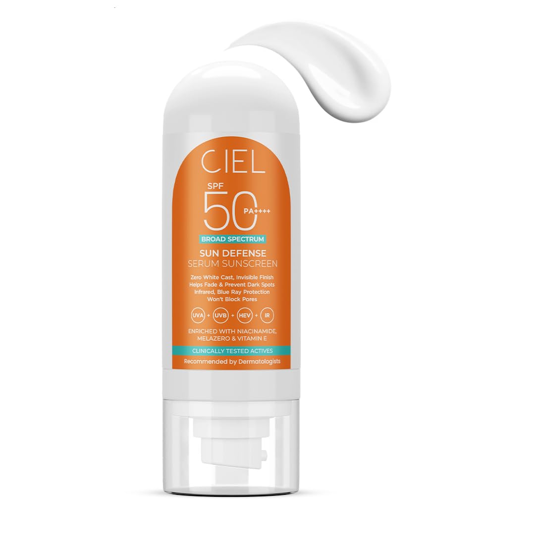 CIEL Sun Defense Serum Sunscreen SPF 50 PA++++ | Lightweight, Invisible Finish | Niacinamide, Melazero™ & Vitamin E | 50ml-image-1
