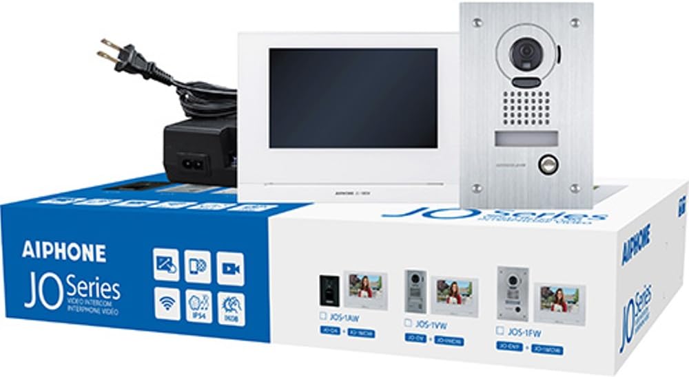 JOS-1FW Mobile-Ready Box Set with Flush-Mount Door Station; Includes JO-1MDW App Enabled 7" Answering Station, JO-DVF Stainless Steel Surface Mount Box, PS-1820UL Power Supply