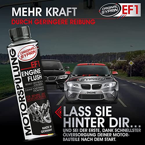SYPRIN Motorspülung Schlammspülung für Diesel und Benzin Motoren - Motor Reiniger - Engine Oil Flush I Systemspülung Motorinnenreinigung (250ml)