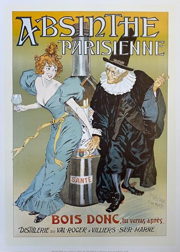 Affiche Didot absinthe parisienne 50x70 cm aux finitions soignées pour cadre