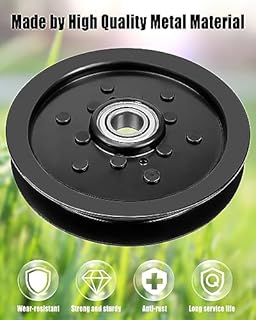 Flat Idler Pulley Fit for Ariens John Deere 737 757 777 797 1585 1570 1580 Z820A Z910A Series, Lawn Mower Idler Pulley Replace TCA17524 3838021