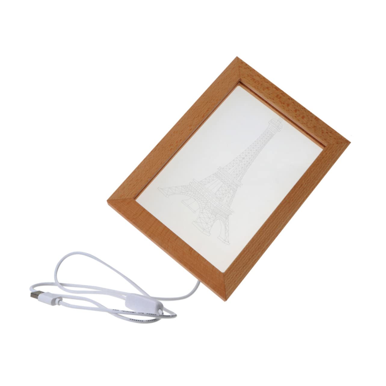 GOOHOCHY Led Photo Frame Light Iron Towel Light Creative Frame Shape Soft Warm Home Decor for Spaces