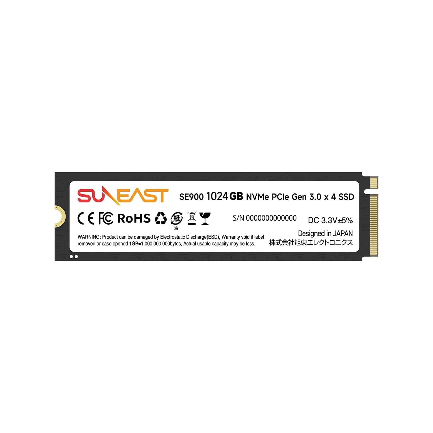 Amazon | SUNEAST 1TB NVMe SSD PCIe Gen 3.0 ×4 M.2 Type 2280 内蔵