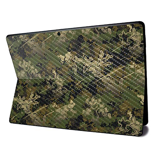 Image of MightySkins Carbon Fiber Skin for Microsoft Surface Pro X - Viper Woodland | Textured Carbon Fiber Finish | Easy to Apply, Remove, and Change Styles | Made in The USA