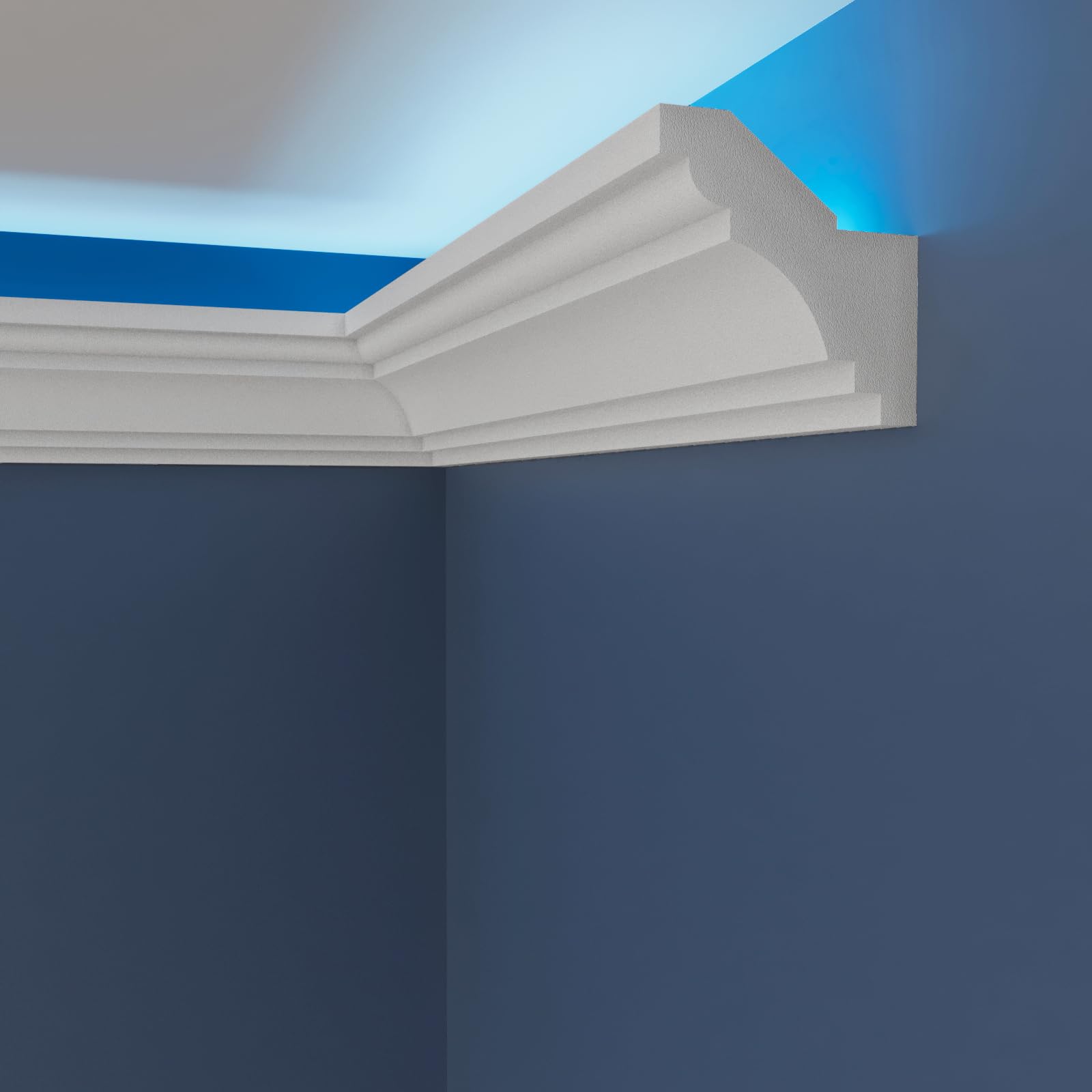 WOLDECOR Modern LED Ceiling Coving Cornice–Stylish XPS Lightweight Moulding Trim,Easy DIY Installation,Durable Decorative Coving for Walls and Ceilings with LED Lights (WLZ01, 10 Meters) — image 1