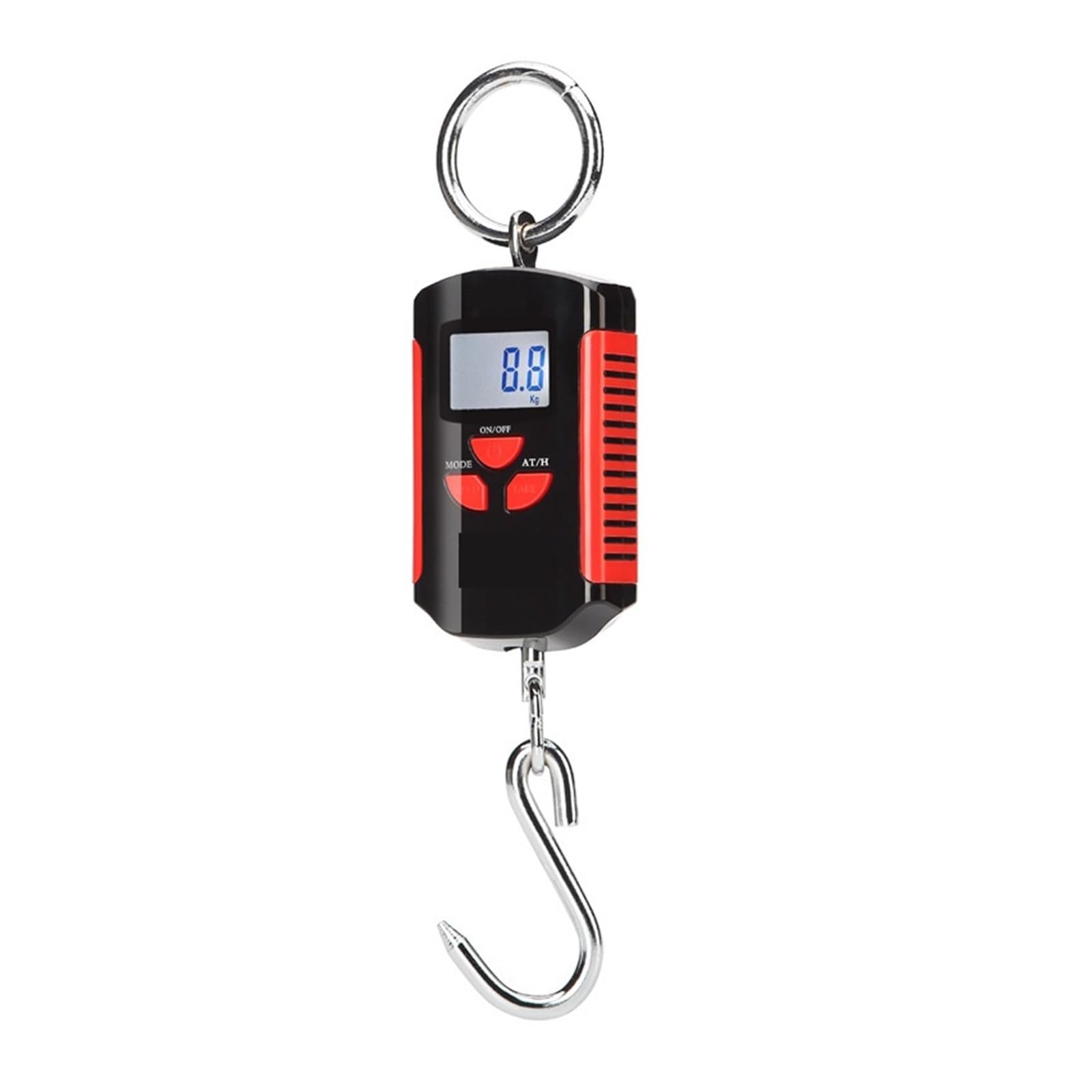 JVDDI Digital Hanging Scale Portable Electronic Hanging Scale Mini Outdoor for Pig Sheep 200kg Capacity ABS 1g Heavy Duty Crane Hook(Rosso)