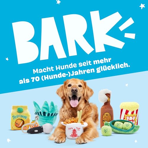 Barkbox 2 in 1 Interaktives Plüsch-Hundespielzeug – Rip and Reveal Hundespielzeug für kleine Hunde – Stimulierende quietschende Haustieranreicherung und Welpenspielzeug | Bananen (klein)
