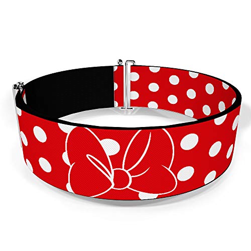 Buckle-Down Disney Belt, Cinch Belt Minnie Mouse Dots Red White, 3.0 Inch Wide, Adjustable2
