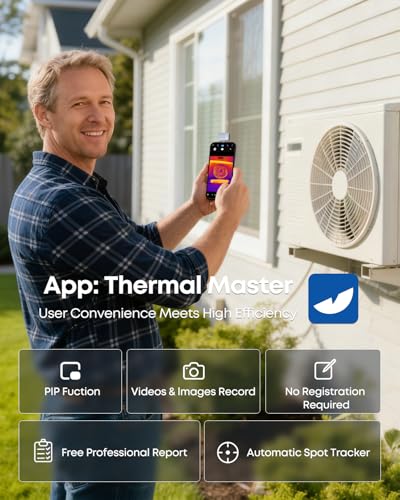 Image of Thermal Master P2 - Thermal Camera for Android, 512x384 Super IR Resolution Infrared Imager with 1.5℃ PCB Accuracy, -4℉ to 1112℉ High Temp, Work for Home Inspection