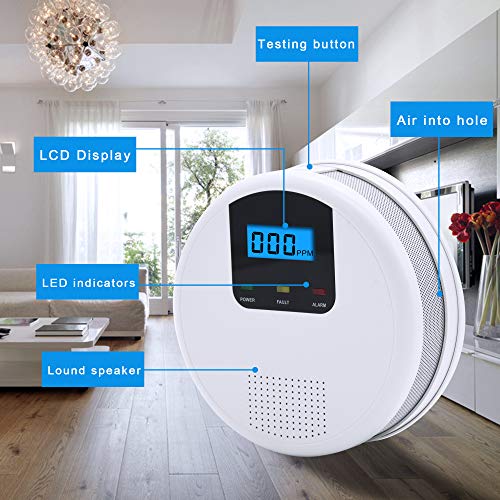 Koolmonoxidedetectorbatterij in werking gesteld, Co-Alarm Detector met LCD Vertoning - Afbeelding 6