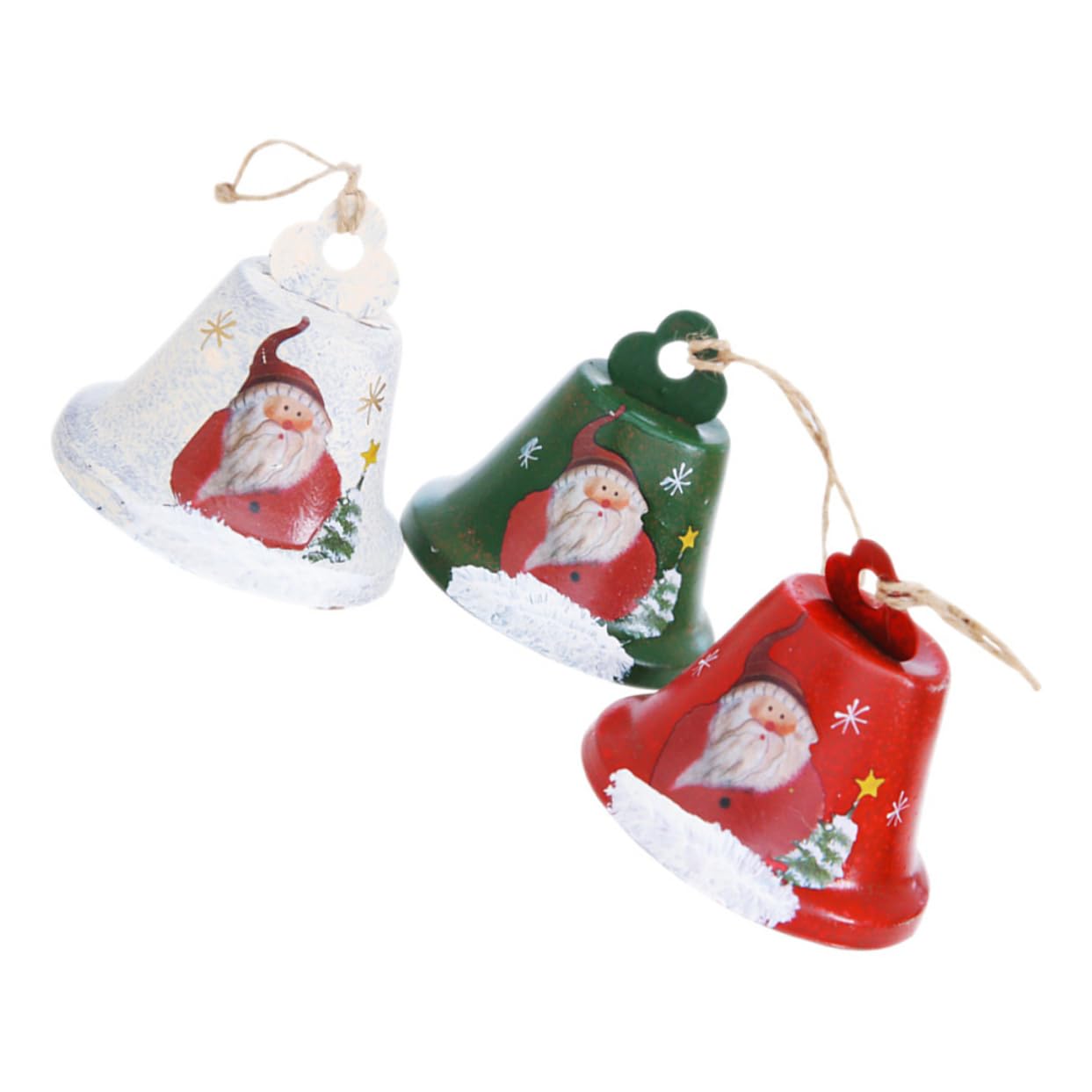 Garneck 2 Set Campana Di Babbo Natale Cono Albero Di Natale Porta Chiaro Decorazioni Ganci Natalizi Sottobicchieri Chiare Di Natale Campanellini Natalizi Ferro Da Stiro 3 Pezzi * 2