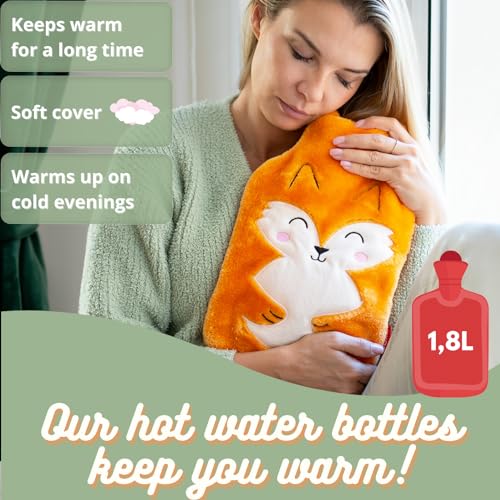 soxo Lustige Wärmflasche Mit Bezug Geschenk Für Frauen Männer Geschenke Lustig Wärmeflasche Fuchs