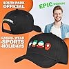 South Park Baseball Cap for Boys, Men & Teens, Peaked Cap Lightweight Sun Hat, Stan Kenny, Holiday Essentials, Gifts for Him Black #2