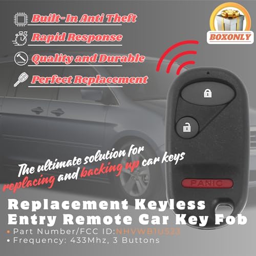 Télécommande 433MHz NHVWB1U523 3 boutons pour Honda Civic et Pilot