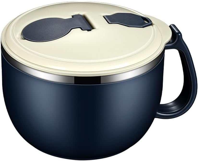 Stainless Steel Noodle Bowl Sealed Insulated Student Dormitory Drainable Instant