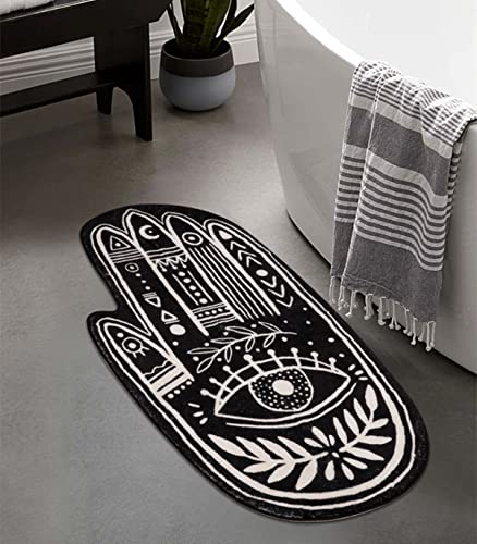 Livebox Kids Runner Rug 2'X4.3',Palmistry Washable Rugs For Kids Room, Black Evil Eye Non-Slip Children Play Carpet For Bedroom,Cute Ultra Soft Baby Nursery Rugs For Bathroom Playroom Dorm #TOP11