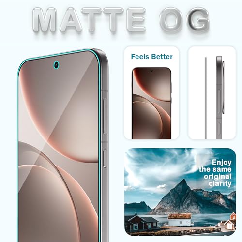 Image of FIRST MART Matte Anti-Glare Tempered Glass for Oppo Find X9 and Find X8 With Installation Kit | Military-Grade Gaming Screen Protector & Cable Guard | Edge to Edge Coverage | Black