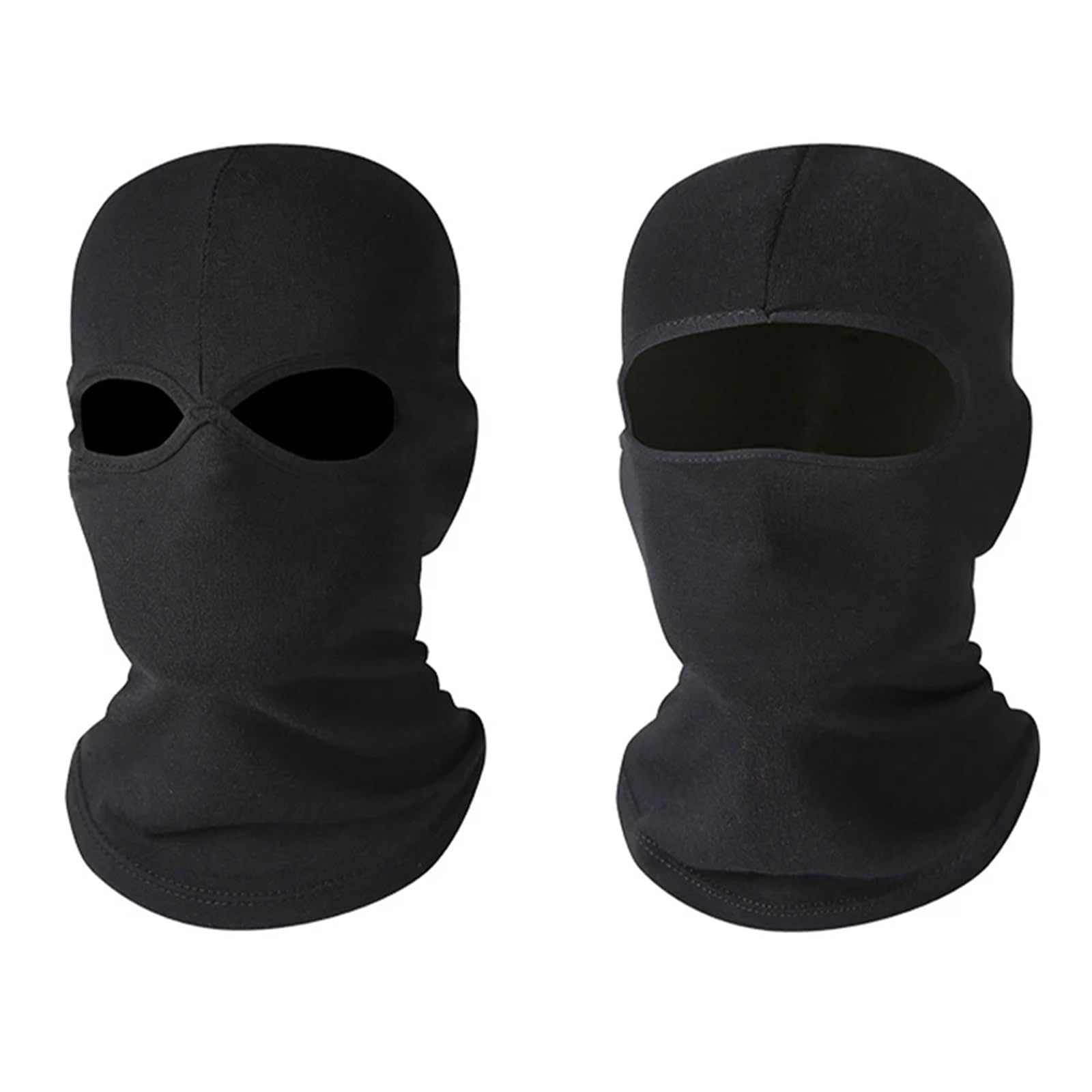 2Pcs Ski Mask Full Face Cover Hat Winter Ski Cycling Hat Sun Protection Scarf Outdoor Sports Warm Face Masks(Black A)