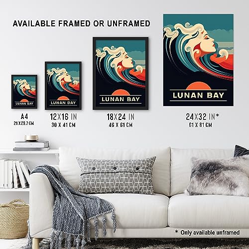 Artery8 The Seaside Calls Lunan Bay Beach Montrose Scotland UK Sunset Woman of the Waves Sea Siren Ocean Extra Large XL Wall Art Poster Print - Image 3