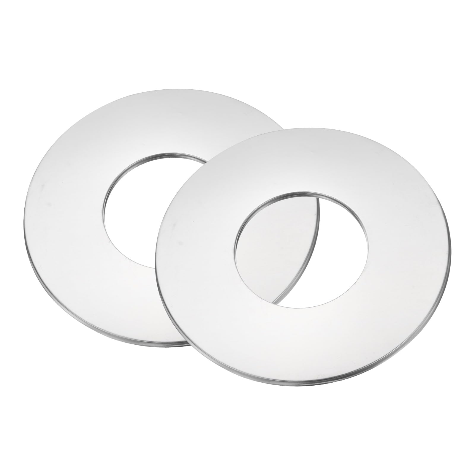 PATIKIL 60mm Plumbing Cover Plates, 2 PCS Stainless Steel Wall Split Flange Pipe Cover Decoration Escutcheon Plate Collar Flange Decoration for Wall Stove Chimney Pipe Tube Hole