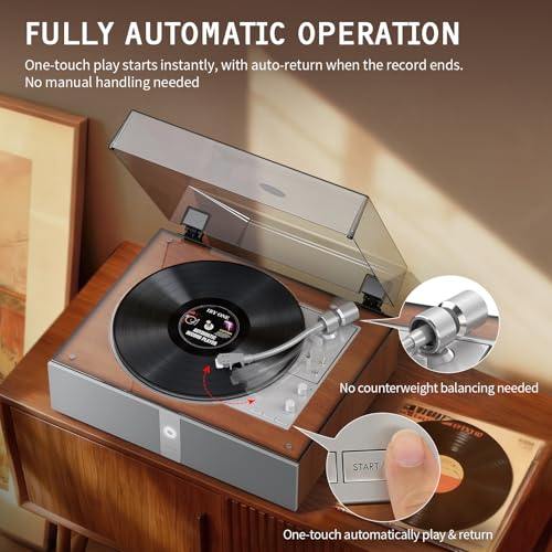 Image of 1 BY ONE Fully Automatic Record Player, All-in-One Vinyl Turntable