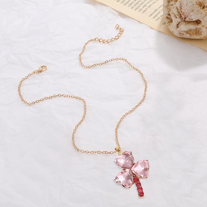 Dreuyet St Patricks Day Necklace Rhinestone Crystal Irish Shamrock Clover Green Necklace for Women Shiny Charm Lucky Pendant Three Leaf Necklaces Irish Holiday Jewelry Gift - Image 6