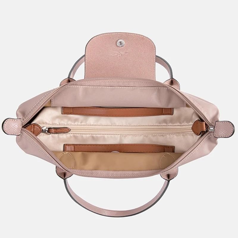 Générique Organisateur de sac main, insert intérieur en satin, compatible avec Le Pliage et Tote Bags (accessoire tiers), Beige - S - 23×14×9 cm