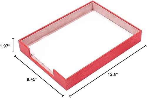 Miniatura 8 de MOOG - Bandeja de documentos de cuero, organizador de escritorio, accesorios de oficina, accesorios de escritorio, suministros de oficina,