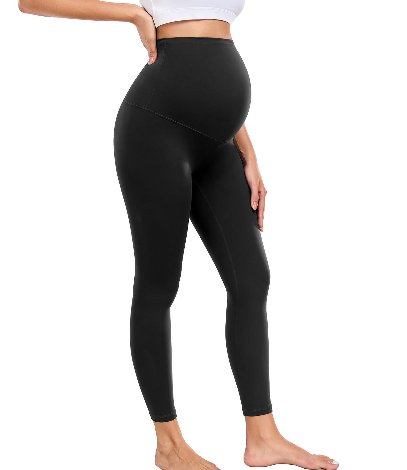 wirarpa Maternity Leggings Women's Buttery Soft Pregnancy Yoga Pants Over The Belly 25"
