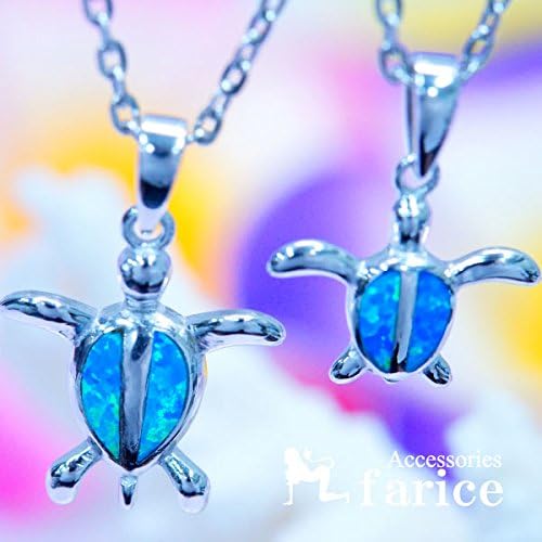Amazon | ハワイアンジュエリー ブルー オパール カメ ウミガメ ホヌ 