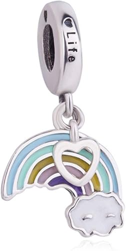 Abalorio de plata de ley 925 diseño de estrella de sol con forma de corazón abalorio de abedul para pulsera Pandora