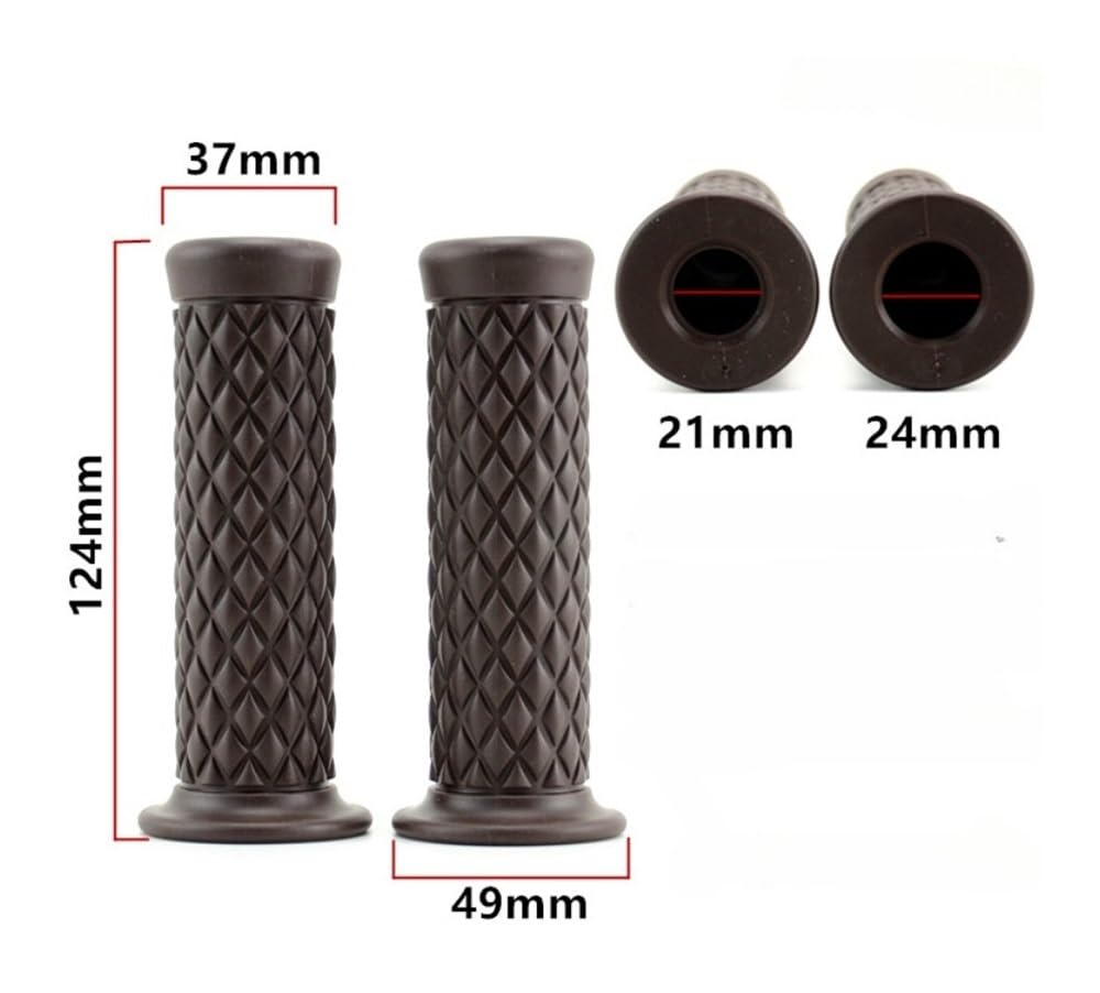 Poignées De Guidon De Moto pour Cafe Racer Bobber Clubman 7/8 Pouces Poignées De Guidon Accessoires De Moto guidons Main Grip