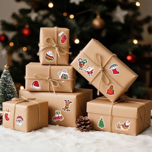 Calcomanías de Navidad para niños Anwyll pegatinas de vinilo infantil para álbumes de recortes 300 uds 6