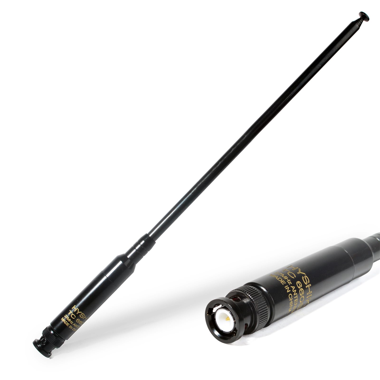 Antenna BNC 27 MHz telescopica portatile per radio, connettore antenna a presa, compatibile con Cobra Midland Uniden e ricetrasmettitori 27 MHz bidirezionali