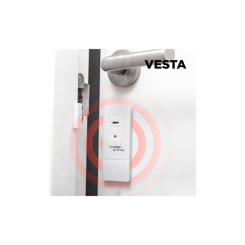 OmnidomoIG108757 Magnetic Alarm for Doors with Double Sided Adhesive, White