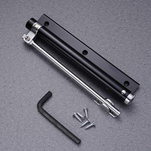 Closer Self Closing Door Hinges Automatic Door Closer Hinge Buffer Punching Spring Door Closer Easy Installation Home Use Aluminum Door Closer, Matte Black Screen Door Closer #TOP5
