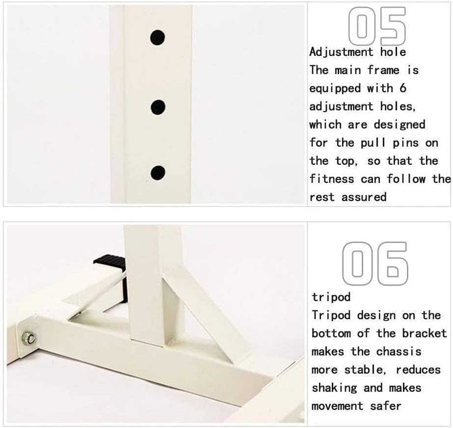 Free-Weight Racks Squat Rack Weight Adjustable Lifting Stand Barbell Home Gym Equipment Portable Fitness Training Machines-Load Capacity 200KG