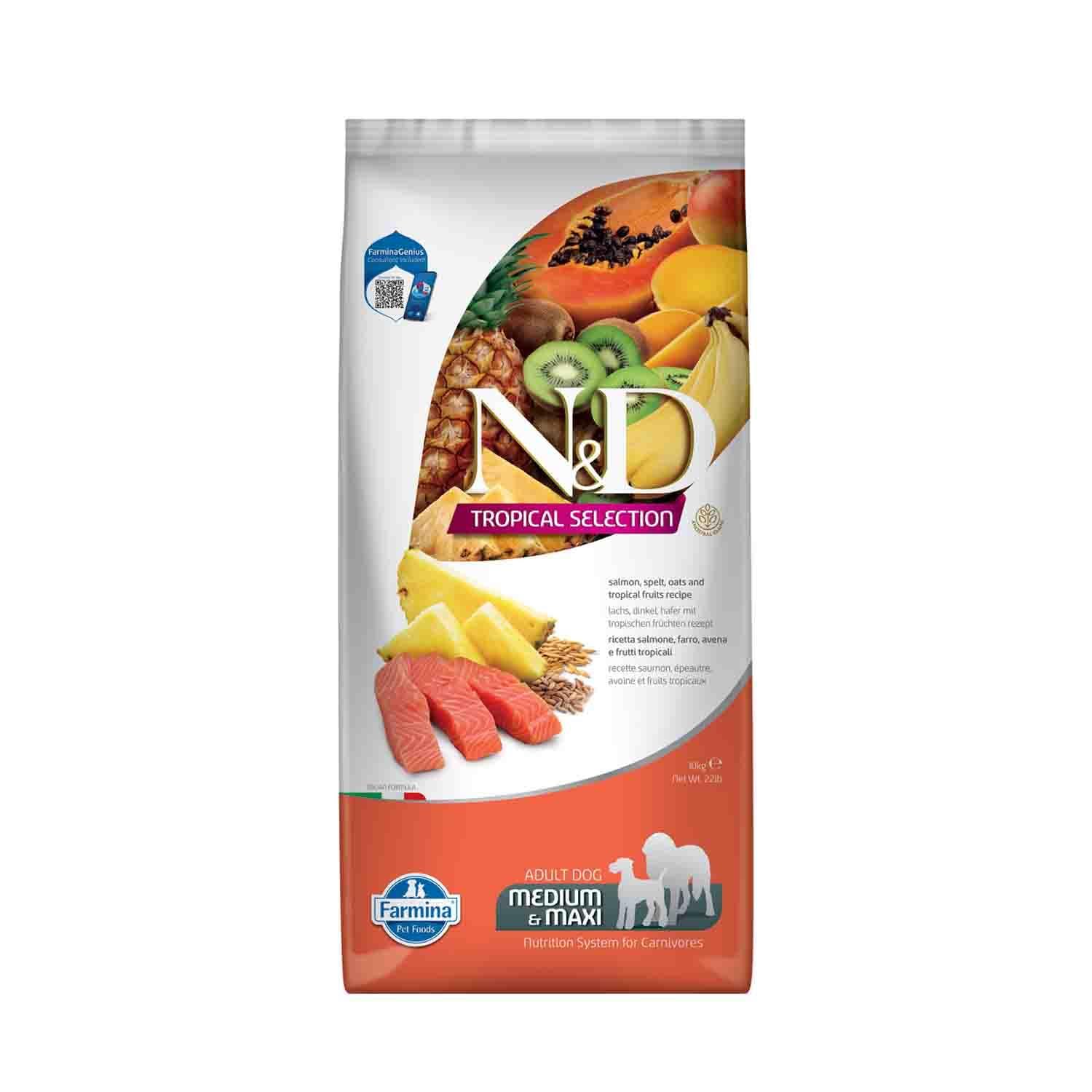 FARMINA ND Dog Tropical Selection Med Maxi Salmon 10KG