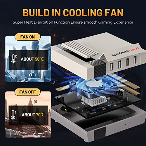 Kinhank 9-11 Super Console Cube X3 Retro Game Console With 60000+ Games, Emuelec 4.5/Android 9.0/Coree 3 Systems In 1,2.4G+5G,Bt 4.0,Compatible With 65+ Emulators thumb #3